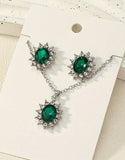 Elegant Sun Flower Style Necklace & Earrings Set for Girls (DZ18035)