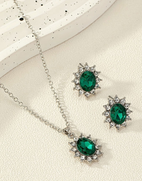Elegant Sun Flower Style Necklace & Earrings Set for Girls (DZ18035)