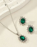 Elegant Sun Flower Style Necklace & Earrings Set for Girls (DZ18035)