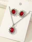 Elegant Sun Flower Style Necklace & Earrings Set for Girls (DZ18036)