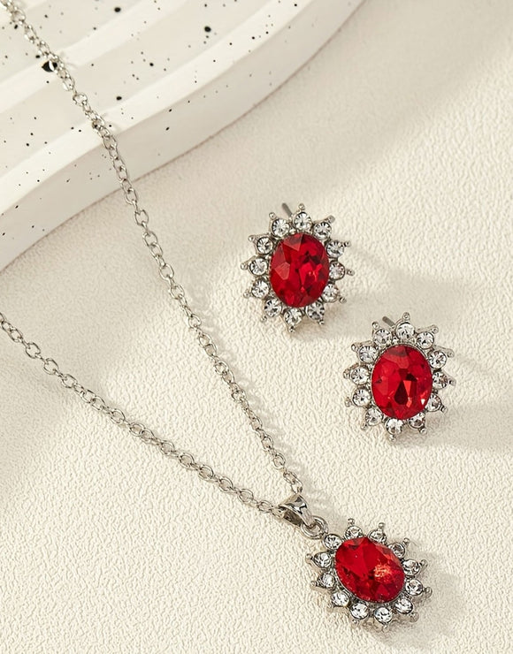 Elegant Sun Flower Style Necklace & Earrings Set for Girls (DZ18036)