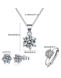Delicate Silver Fashion Necklace, Earrings & Ring Set for Girls (DZ18046)