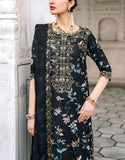 All-Over Print Embroidered Lawn Dress with Emb. Chiffon Dupatta (DZ18052)
