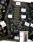 All-Over Print Embroidered Lawn Dress with Emb. Chiffon Dupatta (DZ18052)