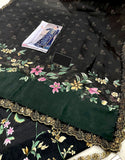 All-Over Print Embroidered Lawn Dress with Emb. Chiffon Dupatta (DZ18052)