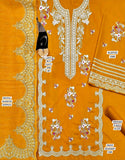 Elegant Embroidered Lawn Dress with Digital Print Diamond Dupatta (DZ18196)