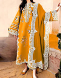 Elegant Embroidered Lawn Dress with Digital Print Diamond Dupatta (DZ18196)