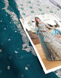 Luxury Heavy Embroidered Bridal Chiffon Maxi Dress (DZ18205)
