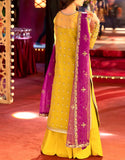 Formal Heavy Embroidered Organza Mehndi Dress (DZ18209)