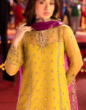 Formal Heavy Embroidered Organza Mehndi Dress (DZ18209)