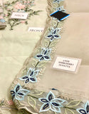 Handwork Heavy Embroidered Organza Party Wear Dress (DZ18215)