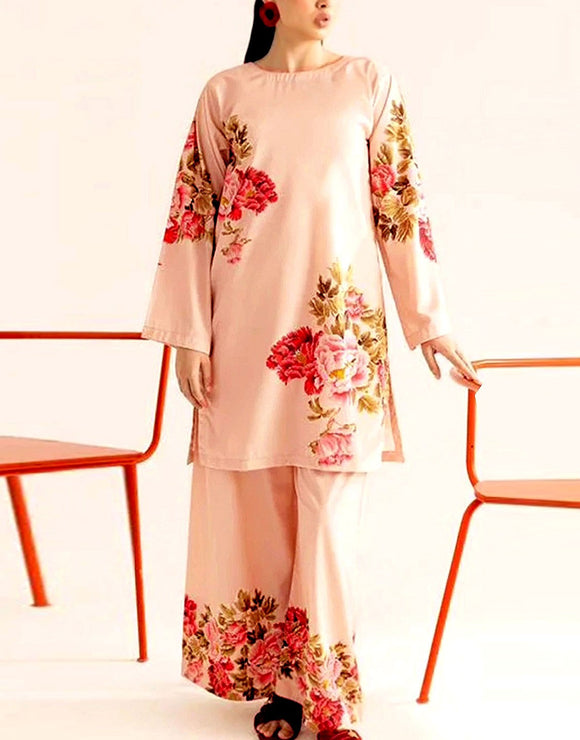 IB Angan All-Over Digital Print 3-Piece Khaddar Suit (DZ18218)