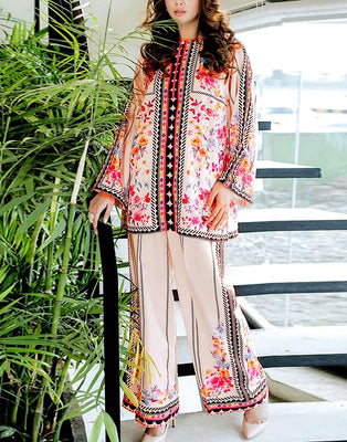 IB Angan All-Over Digital Print 3-Piece Khaddar Dress (DZ18221)