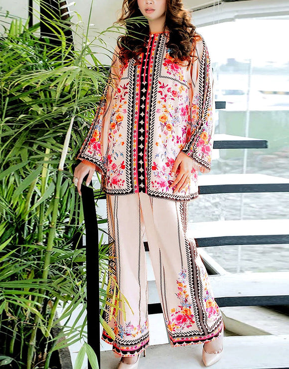 IB Angan All-Over Digital Print 3-Piece Khaddar Dress (DZ18221)