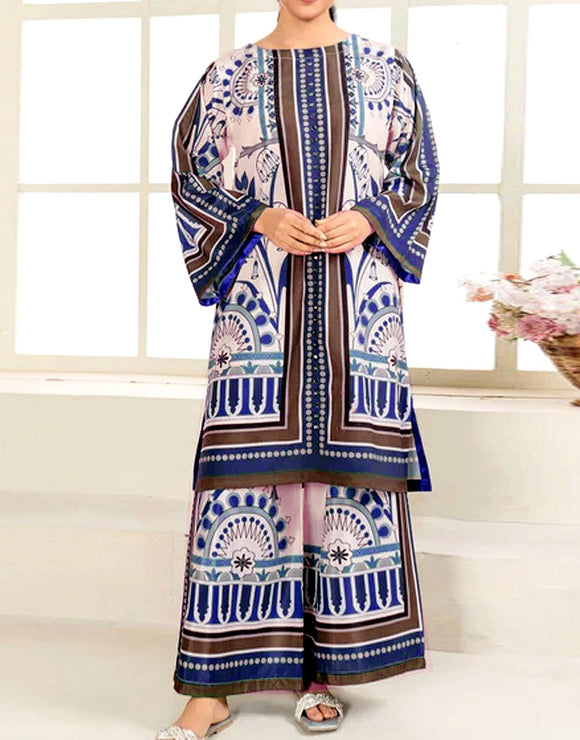 IB Angan All-Over Digital Print 3-Piece Khaddar Dress (DZ18224)