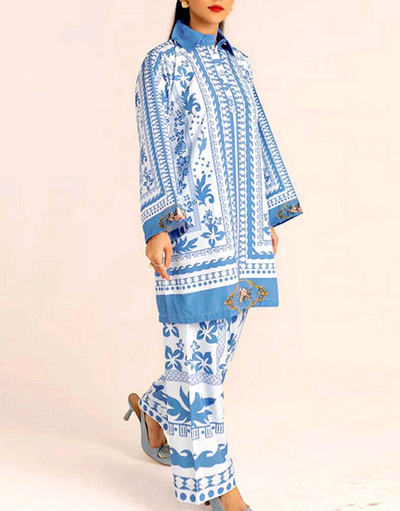 IB Angan All-Over Digital Print 3-Piece Khaddar Dress (DZ18226)