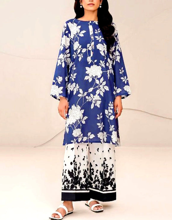 IB Bonanza All-Over Digital Print 3-Piece Linen Suit with Linen Dupatta (DZ18229)