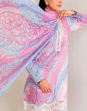 IB Bonanza All-Over Digital Print 3-Piece Linen Dress with Linen Dupatta (DZ18230)