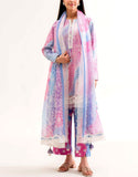 IB Bonanza All-Over Digital Print 3-Piece Linen Dress with Linen Dupatta (DZ18230)