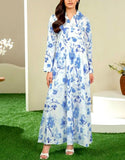 IB Bonanza All-Over Digital Print 3-Piece Linen Suit with Linen Dupatta (DZ18231)