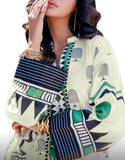 IB Bonanza All-Over Digital Print 3-Piece Linen Suit with Linen Dupatta (DZ18235)