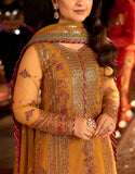 Heavy Embroidered Chiffon Wedding Wear Dress (DZ18238)