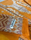 Heavy Embroidered Chiffon Wedding Wear Dress (DZ18238)