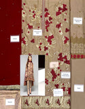 3D Heavy Embroidered Chiffon Party Wear Dress with Inner (DZ18241)