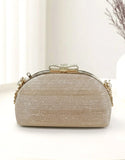 Glittering Bow Clasp Golden Clutch Bag for Party & Formal Events (DZ18388)