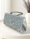 Stylish Silver Clutch Purse for Women (DZ18387)