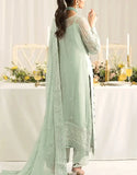 Heavy Embroidered Mint Green Chiffon Formal Party & Wedding Dress (DZ18657)