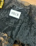 Premium Embroidered with Handwork Black Organza Party Frock for Pakistani Events (DZ18424)