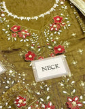 Luxurious Hand‑Embellished Embroidered Raw Silk Bridal Wear Dress (DZ18869)