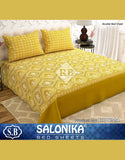 Salonika 3-Piece Mix Cotton King Size Bedsheet with Pillow Covers (DZ18515)