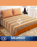 Salonika 3-Piece Mix Cotton King Size Bedsheet with Pillow Covers (DZ18517)