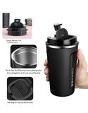 Stainless Steel Vacuum Coffee Mug with Temperature Display - 510ml (DZ18557)