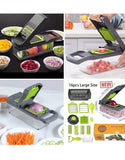 16 in 1 Multifunctional Vegetable Chopper, Cutter, Dicer & Slicer with 8 Interchangeable Blades (DZ18541)