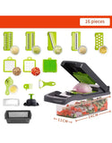 16 in 1 Multifunctional Vegetable Chopper, Cutter, Dicer & Slicer with 8 Interchangeable Blades (DZ18541)