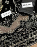 Sophisticated Luxury Embroidered Black Velvet Formal Dress (DZ18672)
