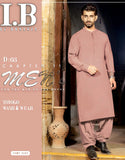 IB Unstitched Wash n Wear Muted Pink Shalwar Kameez for Men – Premium Quality Fabric (DZ18524)