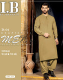 IB Unstitched Wash n Wear Soft Beige Shalwar Kameez for Men – Premium Quality Fabric (DZ18525)
