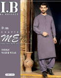 IB Unstitched Wash n Wear Purple Shalwar Kameez for Men – Premium Quality Fabric (DZ18526)