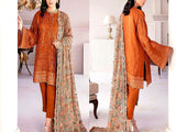 Heavy Embroidered Organza Party Wear Dress 2023 (DZ14521)