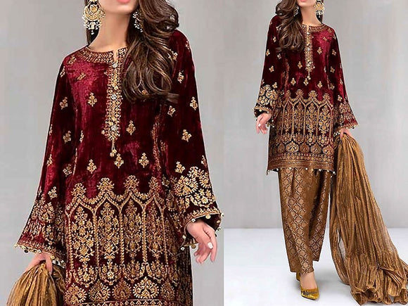 Latest Pakistani Indian Wedding Velvet Dress Punjabi Wedding Suit Pakistani  Velvet Suit Angrakha Style Velvet Suit Latest Designer Wear - Etsy