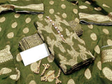 Banarsi Style Cotton Jacquard Dress with Cotton Jacquard Dupatta (DZ15052)