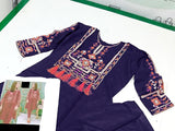 Readymade 2-Piece Embroidered Linen Dress (DZ15315)