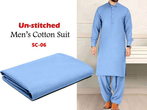 IB Swiss Fashion Soft Egyptian Cotton Unstitched Men's Shalwar Kameez (DZ13869)