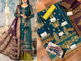Heavy Embroidered Chiffon Party Wear Dress 2023 (DZ14224)