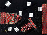 Ethnic Sequins Embroidered 2-Piece Black Lawn Dress (DZ13826)