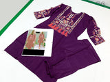 Readymade 2-Piece Embroidered Linen Dress (DZ15317)